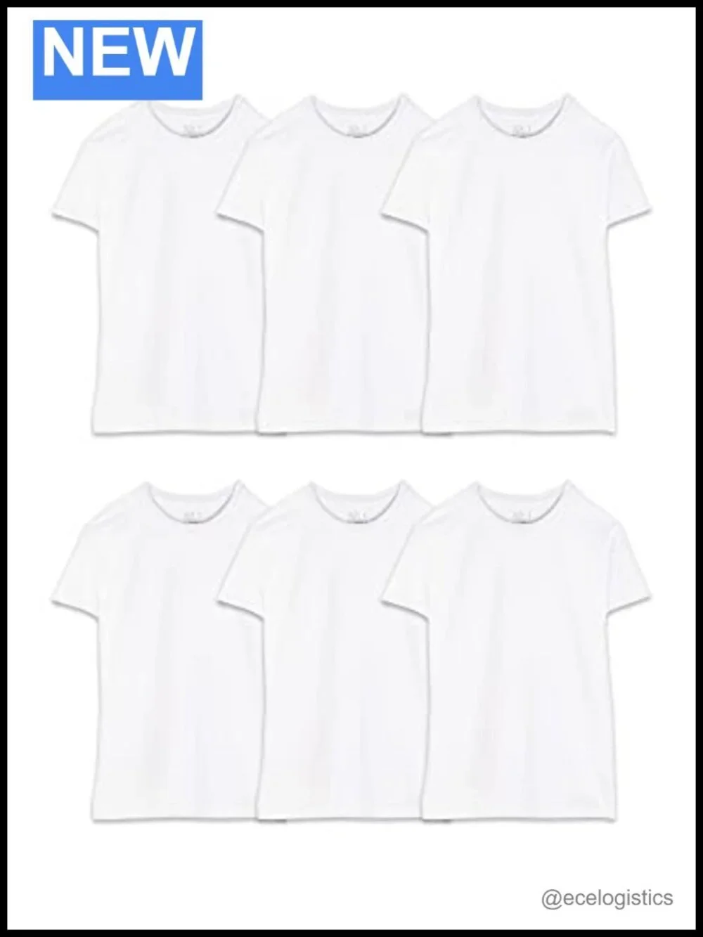 6 Pack Big & Tall Cotton Crew Undershirts Moisture Wicking Tag Free
